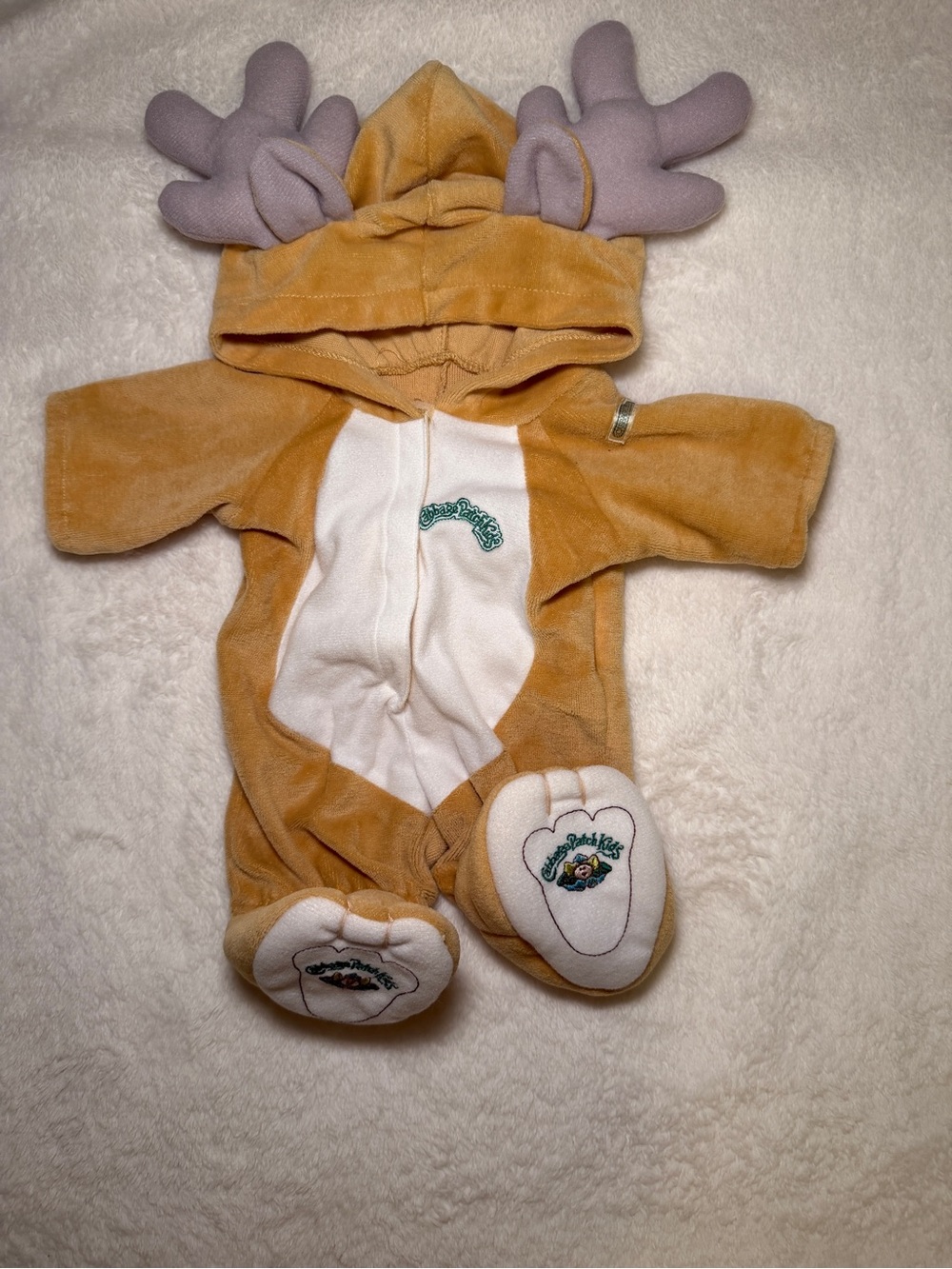 Vintage 1984 Cabbage Patch Doll Outfit Reindeer Costume Sleeper Made in Korea
